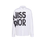 Dior Blouse White Cotton and Silk Poplin 451B28A3433 X0901