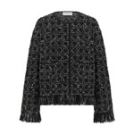 Dior Macrocannage Regular Fit Jacket Black White Cotton 614V05A7520 X9101