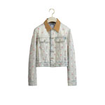 Dioramour Embroidered Jacket Light Blue Cotton Denim 622V80V3218 X5010