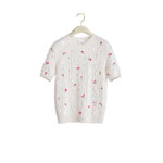 Dioramour Embroidered Short-Sleeved Sweater 624S07A0009 X0250