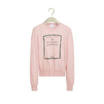 Dior Book Cover Sweater Pink and Black Silk Knit 624S37F6015 X4100