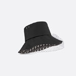 Dior Teddy-D Large Brim Bucket Hat with Veil 95TDD924G130 C900
