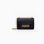 JaDior flap bag with chain in black calfskin 96780CVWU M900