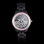 Christian Dior VIII Baguette Cut Pink Diamonds with Diamond Encrusted Dial DIOR6168
