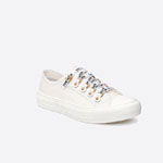 Walk n Dior Low-Top Sneaker White Calfskin and Canvas KCK177CVA S06W