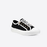Walk n Dior Low-Top Sneaker Black Calfskin and Canvas KCK177CVA S12X
