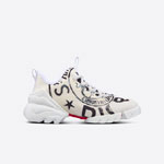D-Connect Sneaker White Technical Fabric with Dior Union Print KCK307DMN S03W