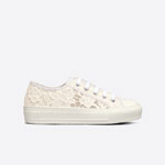 Walk n Dior Sneaker White Macrame Embroidered Cotton KCK353MCM S03W
