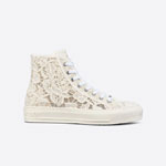 Walk n Dior High-Top Sneaker White Macrame Embroidered Cotton KCK354MCM S03W