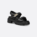 Dioract Platform Sandal Black Lambskin KCO016LAB S900