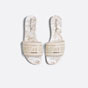 Dior Dway Slide Gold Tone Cotton Embroidered KCQ209JHL S67W - thumb-3