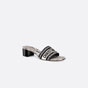 Dior Dway Heeled Slide Embroidered Cotton KCQ244KPY S15W - thumb-2