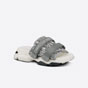 D-Wander Slide Gray Technical Fabric with Dior Oblique Print KCQ351OBY S33G - thumb-2