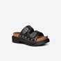 Diorquake Strap Sandal Black Calfskin KCQ713VEA S20X - thumb-2