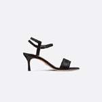 Dior Dway Heeled Sandal Embroidered Satin Cotton KCQ854SBS S900