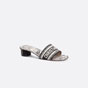 Dior Dway Heeled Slide Embroidered Cotton KCQ902VOY S15W - thumb-2