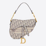 Saddle Bag Gray Dior Oblique Embroidery M0446CRIW M932