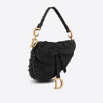 Dior Saddle Bag Black Camouflage Embroidery M0446CWAH M989