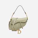 Dior Saddle Messenger Bag Sage Green Grained Calfskin M0455CBAA M70H