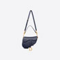 Dior Saddle Messenger Bag Indigo Blue Grained Calfskin M0455CBAA M85B - thumb-3