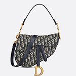 Saddle Bag with Strap Blue Dior Oblique Jacquard M0455CTZQ M928