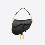 Dior Miniature Saddle Messenger Bag Black Grained Calfskin M0456CBAA M900
