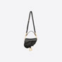 Dior Miniature Saddle Messenger Bag Black Grained Calfskin M0456CBAA M900 - thumb-3