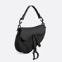 Dior Mini Saddle Bag with Strap Black Ultramatte Calfskin M0456SLLO M989 - thumb-2