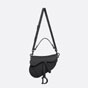 Dior Mini Saddle Bag with Strap Black Ultramatte Calfskin M0456SLLO M989 - thumb-3