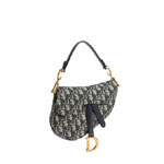 Small Saddle Bag with Strap Blue Dior Oblique Jacquard M0457CTZQ M928