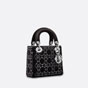 Mini Lady Dior Bag Black Strass Cannage Satin M0500PRTC M911 - thumb-2