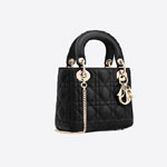 Mini Lady Dior Bag Black Cannage Lambskin M0505OCAL M900