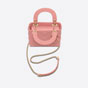 Mini Lady Dior Bag Peach Blossom Pink Cannage Lambskin M0505OCEA M69P - thumb-2