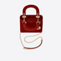 Mini Lady Dior Bag Cherry Red Patent Cannage Calf M0505OWCB M323 - thumb-3