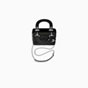 mini lady dior bag in black lambskin with chain M0505PCAL M900 - thumb-3