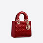 Small Lady Dior Bag Cherry Red Patent Cannage Calf M0531OWCB M323 - thumb-2