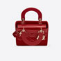 Small Lady Dior Bag Cherry Red Patent Cannage Calf M0531OWCB M323 - thumb-3