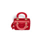 lady dior bag in bright red lambskin customisable shoulder strap M0532OCAL M383 - thumb-3