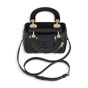 Dior Supple lady dior mini bag in black lambskin M0533ONMJ M900 - thumb-3