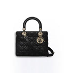 Dior Supple lady dior bag in black lambskin M0535ONMJ M900
