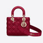 My ABCDior Lady Dior Bag Cherry Red Cannage Lambskin M0538OCAL M52R - thumb-3