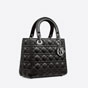 Medium Lady Dior Bag Black Cannage Lambskin M0565BNGE M900 - thumb-2