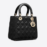 Medium Lady Dior Bag Black Lambskin M0565ONGE M900