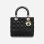 Medium Lady Dior Bag Black Lambskin M0565ONGE M900 - thumb-3