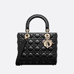 Medium Lady Dior Bag Black Cannage Lambskin M0565ONHY M900