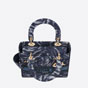 Dior Medium Lady D Lite Bag Blue Roses Embroidery M0565ORVG M928 - thumb-3