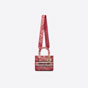 Medium Lady D-Lite Bag Metallic Red Dior Brocart Embroidery M0565ORWL M33E - thumb-3