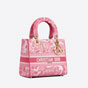 Dior Medium Lady D Lite Bag Peony Pink Jouy Embroidery M0565OTDT M75E - thumb-2