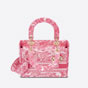 Dior Medium Lady D Lite Bag Peony Pink Jouy Embroidery M0565OTDT M75E - thumb-3