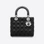 Medium Lady Dior Bag Black Cannage Lambskin M0565PNGE M900 - thumb-3